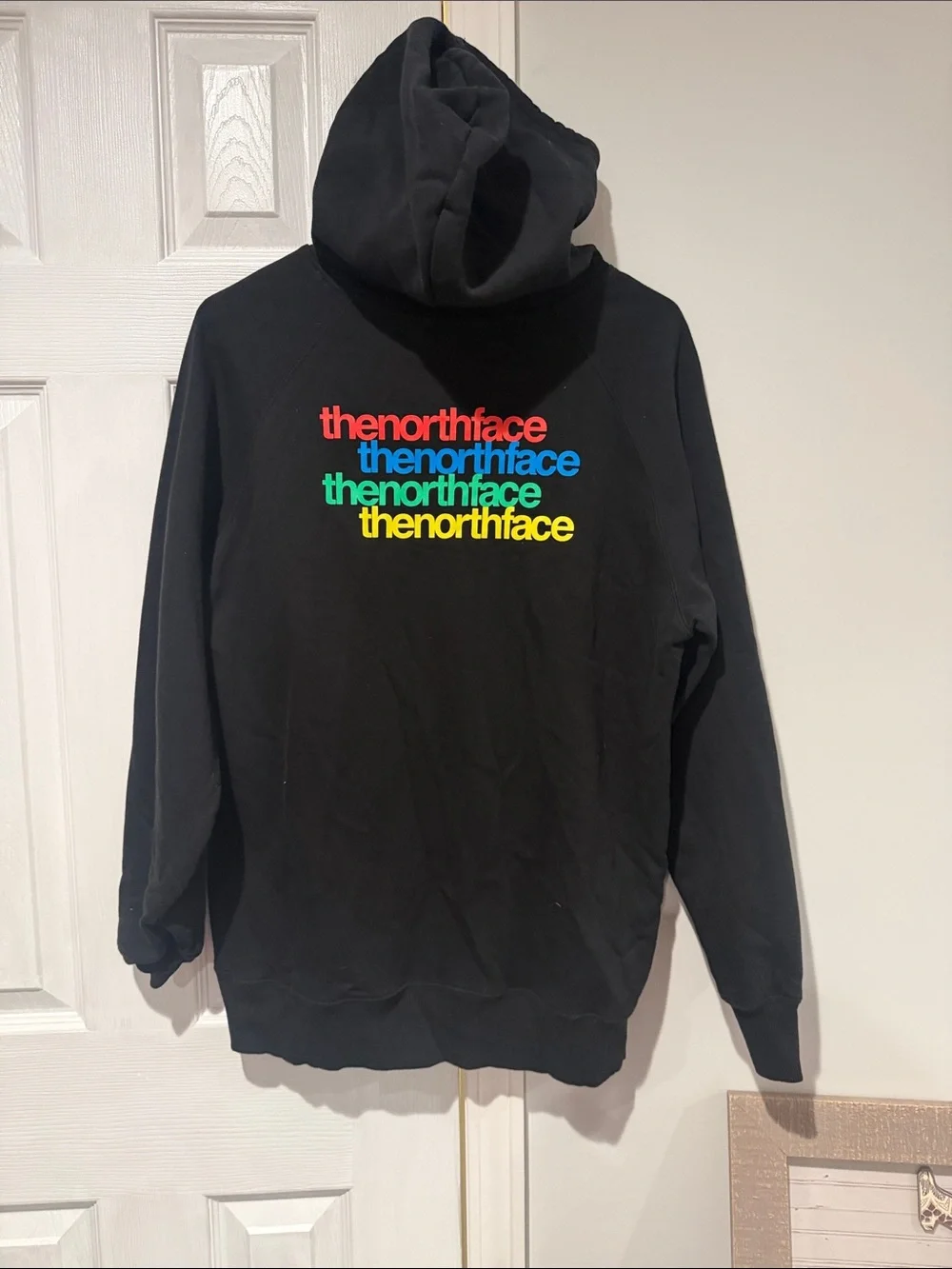 The North Face Black Pullover Hoodie with Red Logo